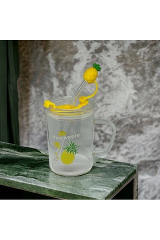 Ananas Tasarımlı Kupa Bardak Renkli