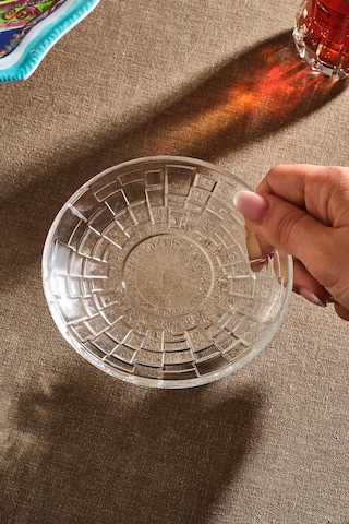 Karaca Rcr Etna Cam Çay Tabağı 13 Cm Şeffaf