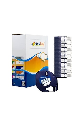 Dymo Letratag Muadil Plastik Şerit Etiket Mavi 10'lu Paket