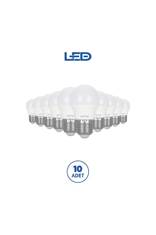 Rtl09121-10 Rother G45 Led Ampul 6w E27 470 Lümen 3000k Sarı Işık Enerji Tasarruflu Ampul 10 Adet
