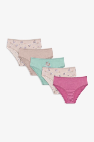Penti Renkli Kız Çocuk Unicorn Dream Pamuklu 5'li Slip Külot
