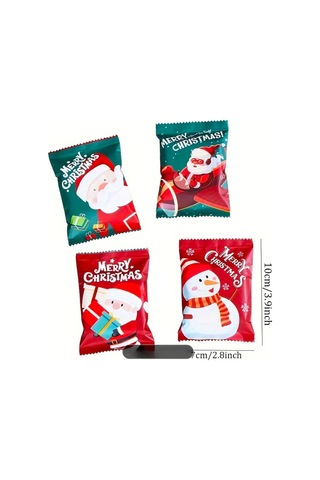 Yılbaşı-noel Kurabiye Bisküvi Ambalaj Poşeti -5 Adet