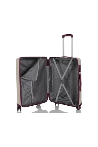 Mçs Polipropilen Valiz V374 55 Cm S21yy100000655 11148 Kemik/mürdüm