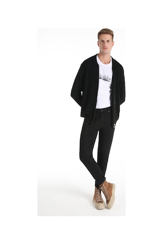 Colins Regular Fit Fermuarlı Triko Siyah Erkek Hırka Cl1064848 Siyah