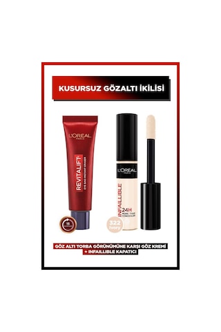 Revitalift Lazer Eyebag Göz Altı Torbalarına Karşı Göz Kremi + Infaillible Kapatıcı 322 Ivory pktlazereyebagset1-10864