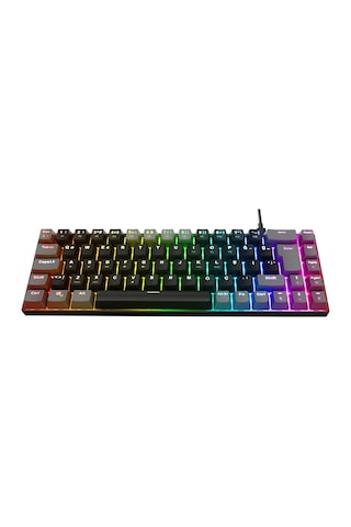 Acer Emachines Eak68 Rgb Mekanik Red Switch Mini Oyuncu Klavyesi - Siyah Gri 68 Tuş Kompakt Gaming