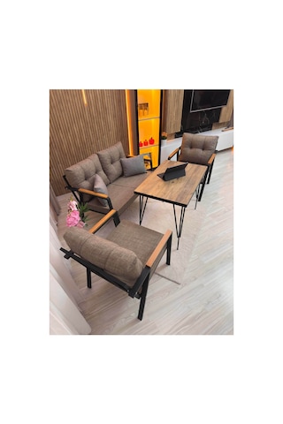 Houseart Balkon ,bahçe , Teras , Cafe ,salon , Metal Kanepe , Metal Kanepe Koltuk ,oturma Takımı 2-1-1 Masalı Takım Cappuccino Houseart Balkon ,bahçe , Teras , Cafe ,salon , Metal Kanepe , Metal Kanepe Koltuk ,oturma Takımı 2-1-1 Masalı Takım Cappuccino