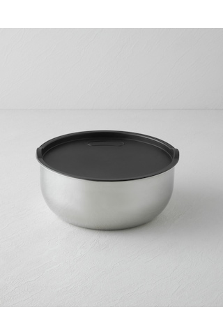 English Home Hecha Paslanmaz Çelik Rendeli Süzgeçli Saklama Kabı 24 Cm Siyah