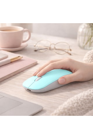 Profesyonel Kablosuz Mouse Bluetooth Dongle Destekli Şarjlı Batarya Sessiz Ve Ergonomik Tasarım 1550