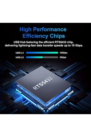 Xuweiwei Rshtech 10gbps 4-usb C Hub Yuksek Hizli Veri Transferi Macbook Uyumlu Laptop Chromebook Icin Tasinabilir Usb 3.2 Gen 2 Otg