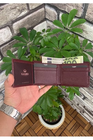 Guard Bordo Spor Şeritli Deri Erkek Cüzdanı Çok Renkli