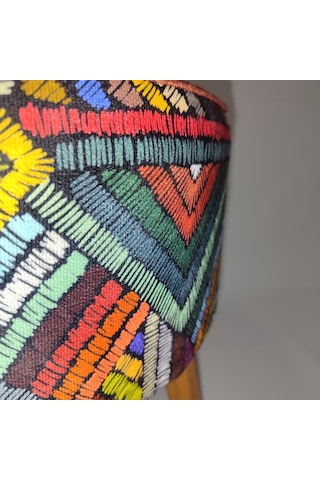 Puf Koltuk Tabure - Etna Gökkuşağı Turuncu Kiremit