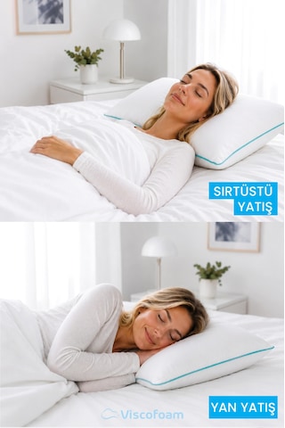 Viscofoam 2 Adet Blue Comfort 1000 Gr Elyaf Yastık 50x70 cm