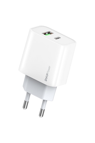 Dvıp N30 20 W Type-C PD + USBA Quick Charger Çift Çıkışlı Şarj Cihazı