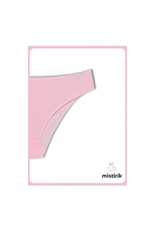 Mistirik Taranto Model Fitilli Pamuklu Slip Esnek Komforlu Hava Alan Külot Açık Pembe Renk