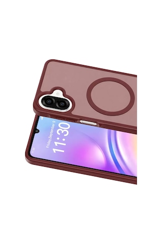 Galaxy Uyumlu A07 4g Jota Magsafe Kapak - Bordo
