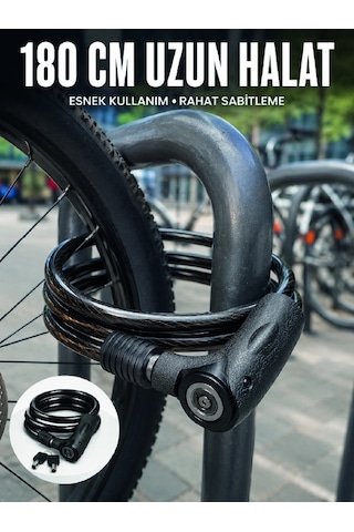 Mey İthalat Motosiklet, Bisiklet Ve Elektrikli Scooter İçin Ağır Hizmet Tipi Çelik Halat Kilidi Diğer