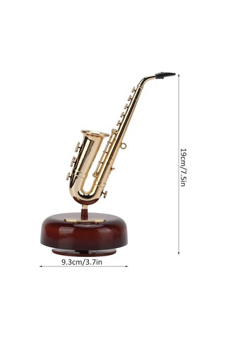 Müzik Kutusu Saksafon Kurmalı Müzik Kutusu Dekoratik Müzik Kutusu