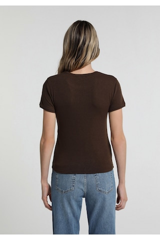 Colin's Colins Slim Fit Kadın Kahverengi Tişört Cl1081838 Q1.v2 Brw