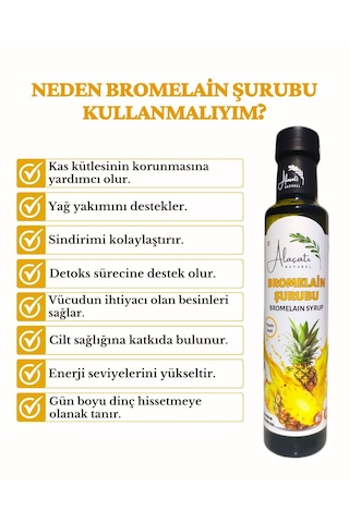 Bromelain Zengin İçerikli Detox Mix Şurubu 250ml X2 Adet