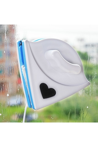 Sones Çift Taraflı Cam Pencere Temizleyici Üçgen Çok İşlevli Manyetik Cam Temizleyici Beyaz