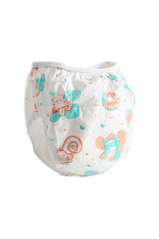 Sevi Bebe 4'Lü Pedli Alıştırma Külodu Pamuklu  Beyaz 0-4 Ay