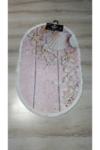 Yamalı Home Evak1880 Pembe 2'Li Klozet Takımı Oval Banyo Paspası Pembe