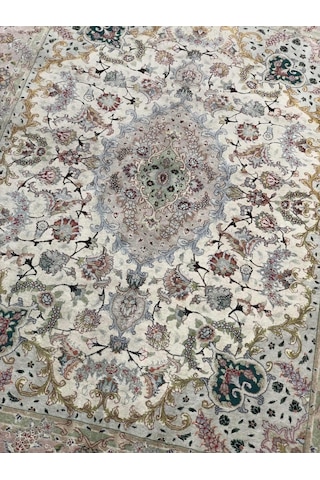 El Dokuma İpek Yün İran Tebriz Halı 210x150cm 002