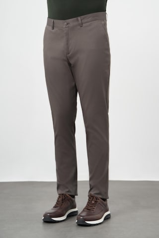 İmza Koyu Haki Düz Armürlü Pamuklu Yan Cep Comfort Fit Casual Pantolon 1003245164 Koyu Haki
