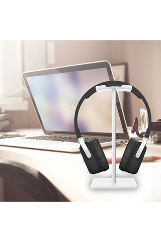 Moveevo Newbee Kulaklık Tutucu, Abs+tpu+alüminyum Malzeme, Ev Ve Ofis İçin Evrensel, Beyaz Renkli Taşınabilir Stant