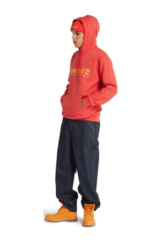 Timberland Ls 50th Anniversary Est. 1973 Erkek Turuncu Kapüşonlu Sweatshirt TB0A6S5WED61 Turuncu