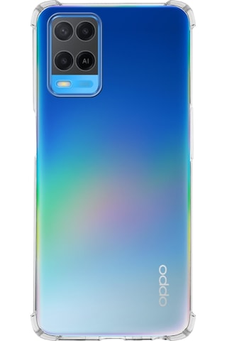 Oppo A54 Kılıf Kamera Korumalı Antishock Köşe Korumalı Şeffaf Silikon Kapak