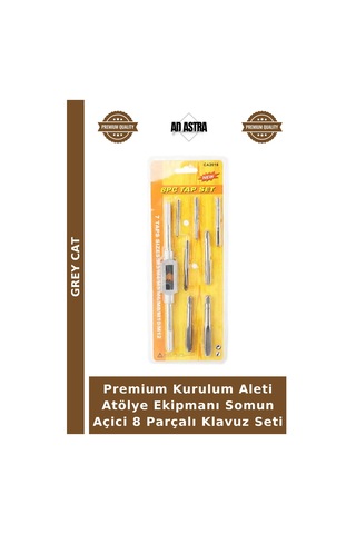 Premium Kurulum Aleti Atölye Ekipmanı Somun Açici 8 Parçalı Klavuz Seti