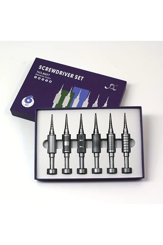 Xuweiwei Gri 6lı Hassas Manyetik Tornavida Seti S2 Celik Uclu Kaymaz Tasarim Aluminyum Sap Apple Iphone Android Bilgisayar Drone Onarim Dıy