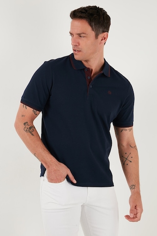 Buratti % 100 Pamuk Düğmeli Regular Fit Erkek Polo Yaka T Shirt 5902118 Lacivert-Bordo