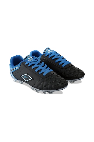 Slazenger HUGO KR Erkek Halı Saha Siyah / Mavi Futbol Ayakkabısı