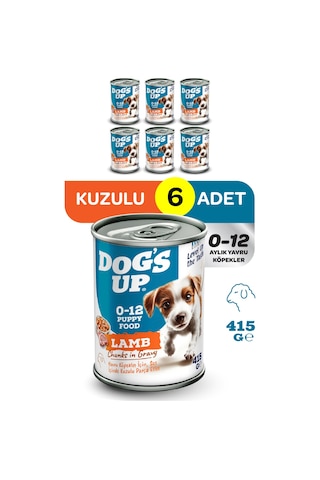 Dogs Up Yaş Yavru Köpek Maması Kuzu Etli 415gr 6lı