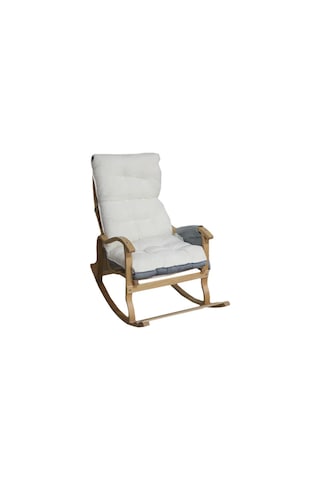 Erciyes Gri/krem Tekli Sallanan Sandalye – Konforlu Balkon, Bahçe Sandalyesi, Tv Koltuğu