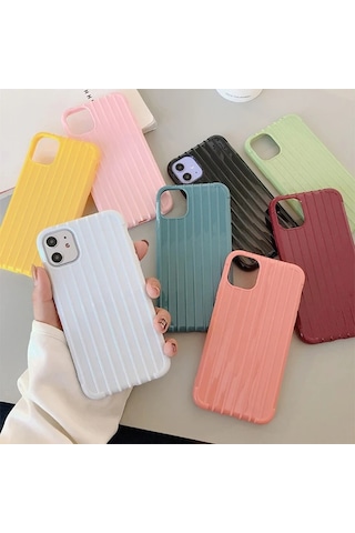 Ally Apple iPhone Uyumlu 11 6.1 İnch Trunk Lines İnce Soft Silikon Kılıf- 5775 Siyah