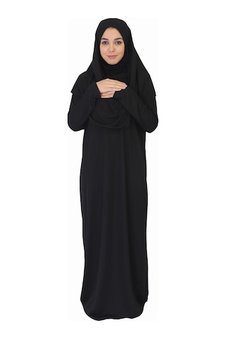 Zehranaz Namaz Elbisesi Siyah Fermuarsız Namaz Elbisesi Siyah
