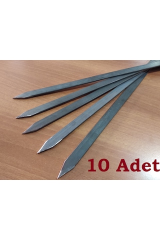 10 Adet Profosyonel Silme Demir Kıyma Şiş Adana-Urfa Kebap Şişi