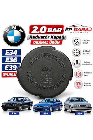 Bmw E34 E36 E39 Uyumlu Radyatör Kapağı 2.0 Bar
