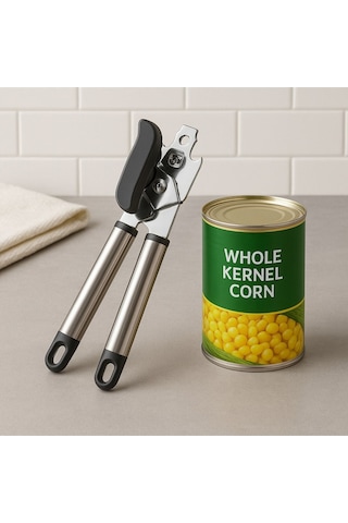 Morponi Paslanmaz Çelik Konserve Açacağı Şişe Kapağı Kavanoz Kapağı Açmaya Yarayan Aparat 1 Adet Çok Renkli