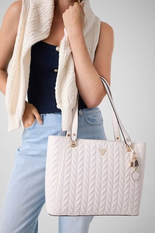 Guess Stacey Tote Çanta-gg974125 Beyaz