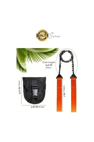 Taşınabilir Mini El Zincirli Testere Kamp Doğa Ağaç Dal Kesme Çelik Hafif Pratik Taşıma Çantası