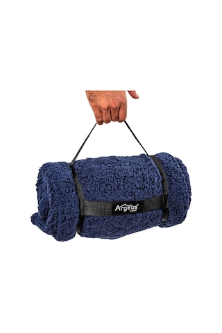 Peluş Polar Kamp Battaniyesi - Lacivert - Acil Durum Battaniye - Argeus Camp Çok Renkli