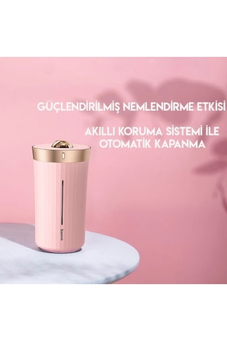 Baseus Whale Araç Ve Ev Ultrasonik Hava Nemlendirici Gece Lambası- 5775 Begonvil