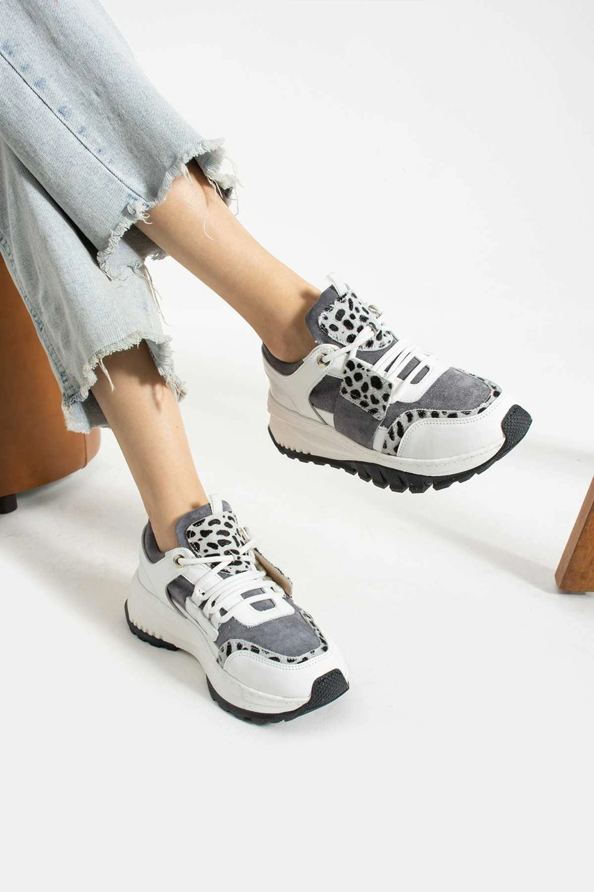 Bestello Bağcıklı Termo Taban Sneaker 331-22630-30 Kadın Ayakkabı Beyaz