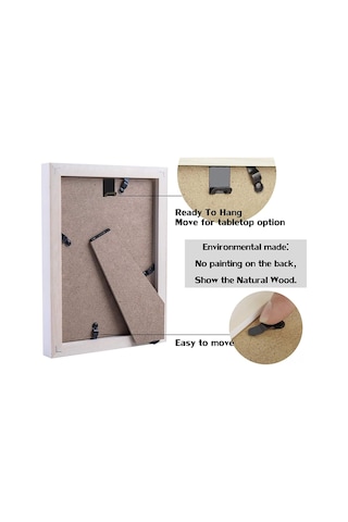 Gajeena 8 İnç 5'li Foto Çerçeve Seti - Duvar & Masaya Yerleştirilebilir - Dayanıklı Organik Plastik Cam - Ev Ofis Dekorasyonu