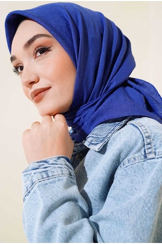 Bambu Kraş Eşarp Tesettür Giyim, Hafif, Rahat, Şık, Yüksek Kalite, Hijab, Scarf, Shawl Koyu Mavi